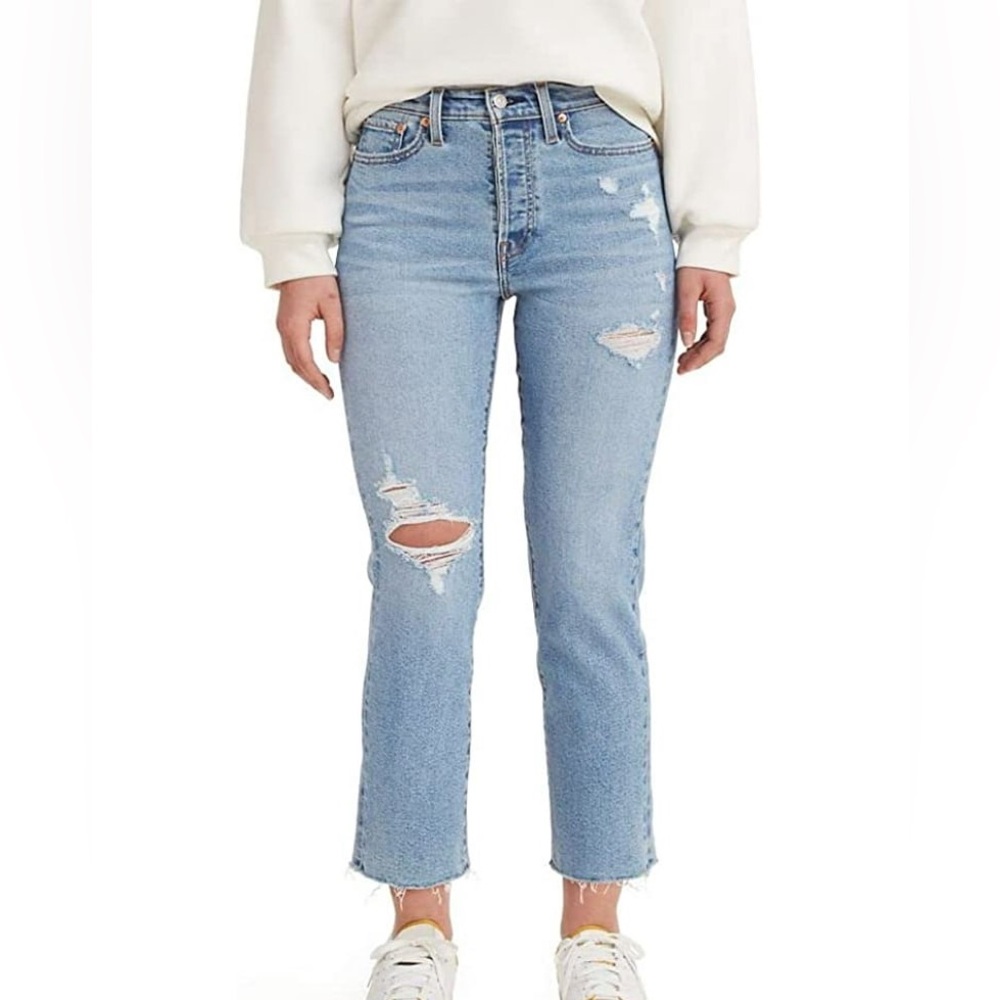 Women's Levi’s High-Rise Wedgie Straight Cropped Jeans
